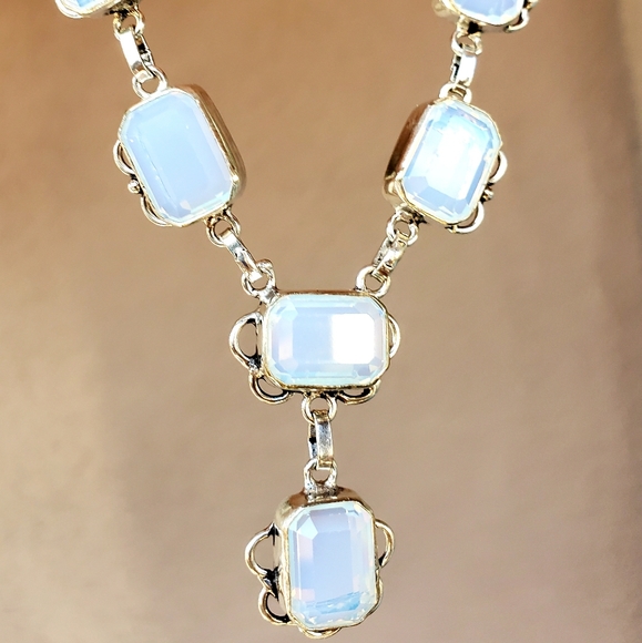 New Milky Opalite 925 Silver Necklace. - Picture 4 of 15